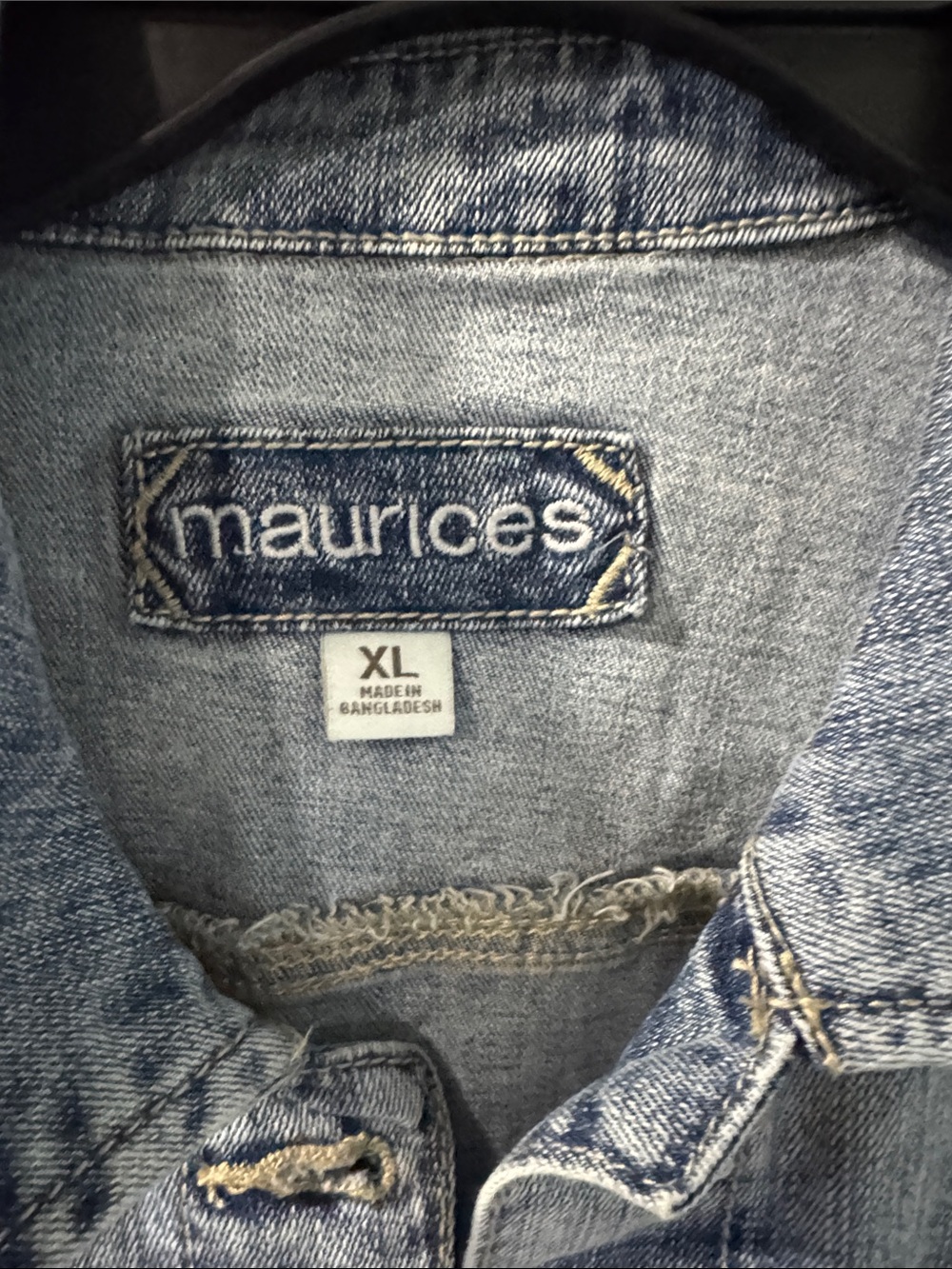 Maurices Washed Blue Denim Vest - Picture 2 of 4